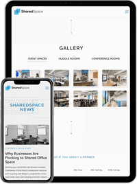 Electronic devices displaying responsive mobile web design elements.
